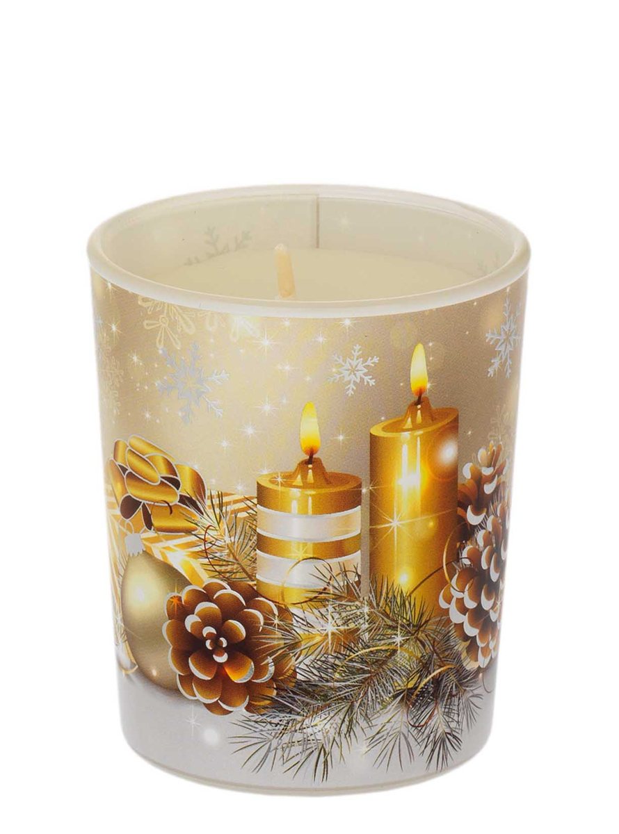 Bicchiere con candela profumata 70gr - candele bianco (fragranza vaniglia)
